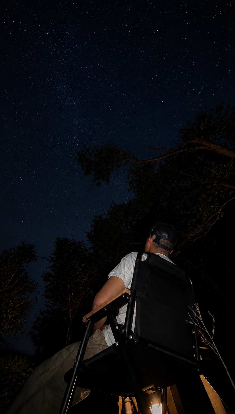 フィールドから見上げる星空